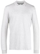 Eleventy Longsleeved Polo T-shirt - Grey