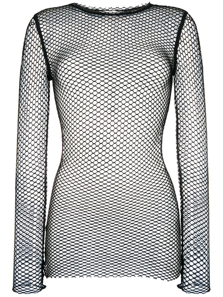 Dorothee Schumacher Mesh Detail Longsleeved Top - Black