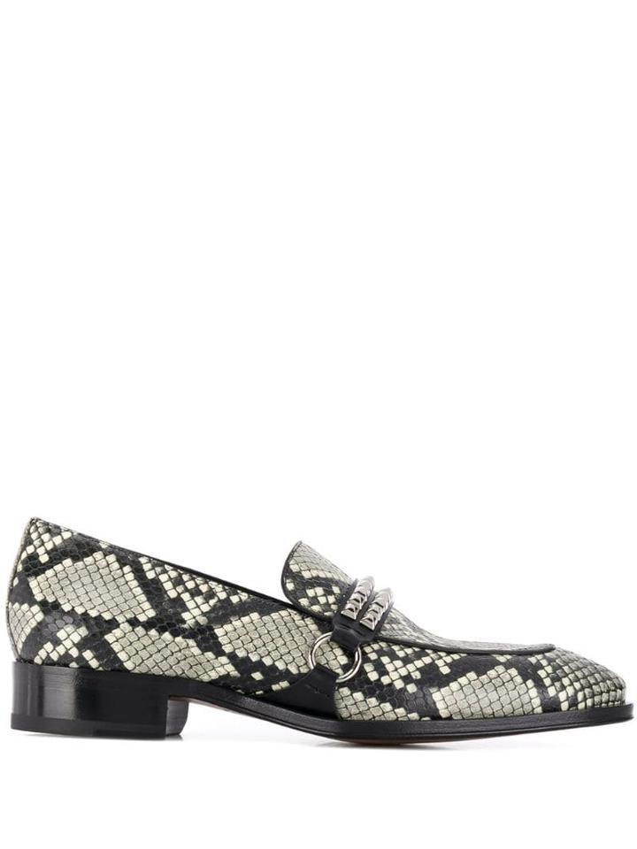 Giuseppe Zanotti Angeles Reptile Loafers - Black