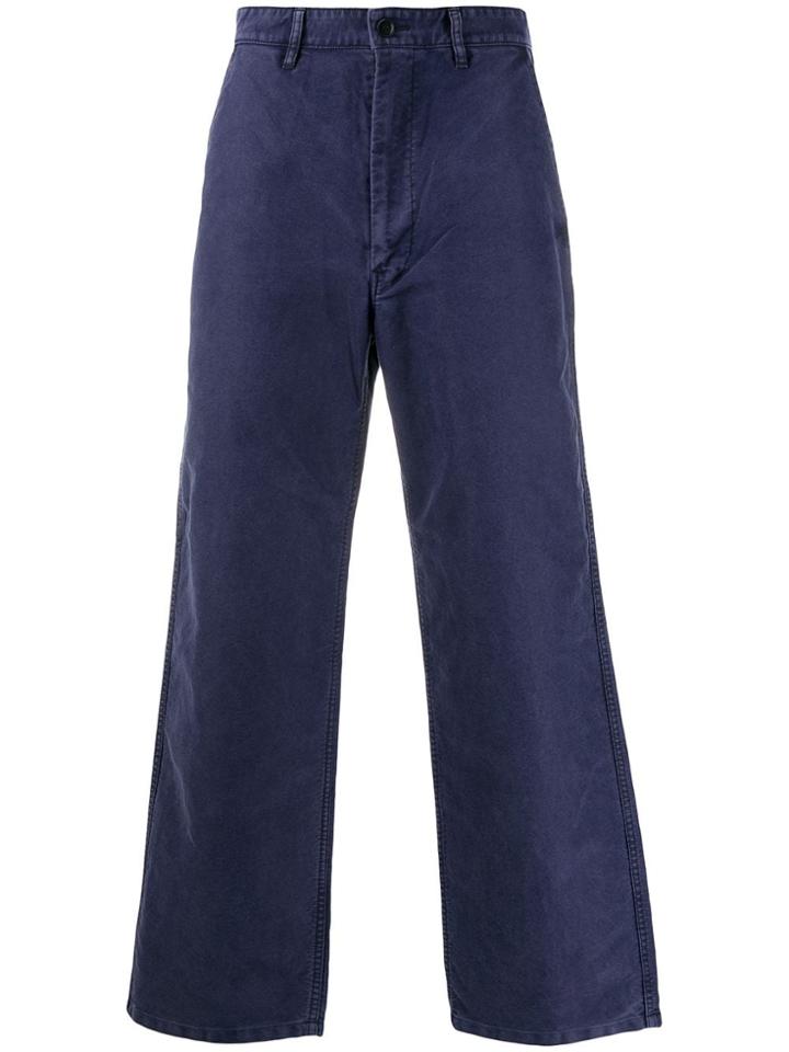 Danton High-rise Wide-leg Chinos - Blue