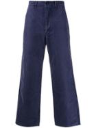 Danton High-rise Wide-leg Chinos - Blue