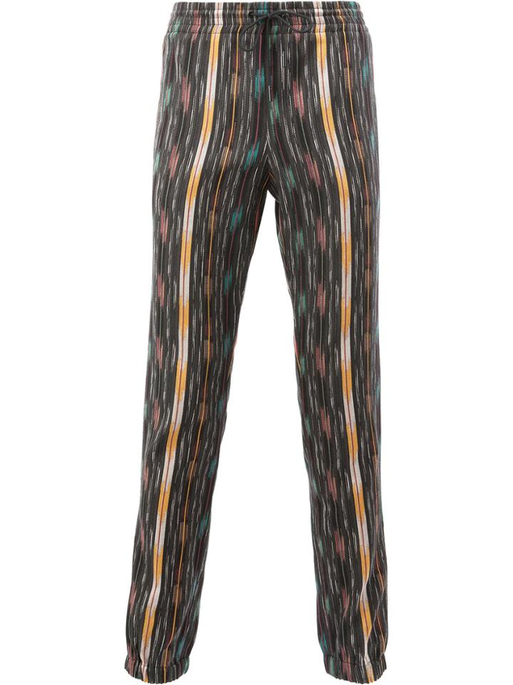 Saint Laurent Ikat Pattern Casual Trousers - Multicolour