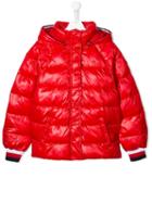 Tommy Hilfiger Junior Teen Padded Hooded Jacket - Red