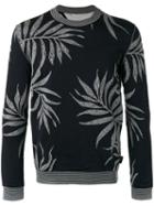 Ballantyne - Intarsia Leaf Jumper - Men - Cotton/viscose - 50, Black, Cotton/viscose