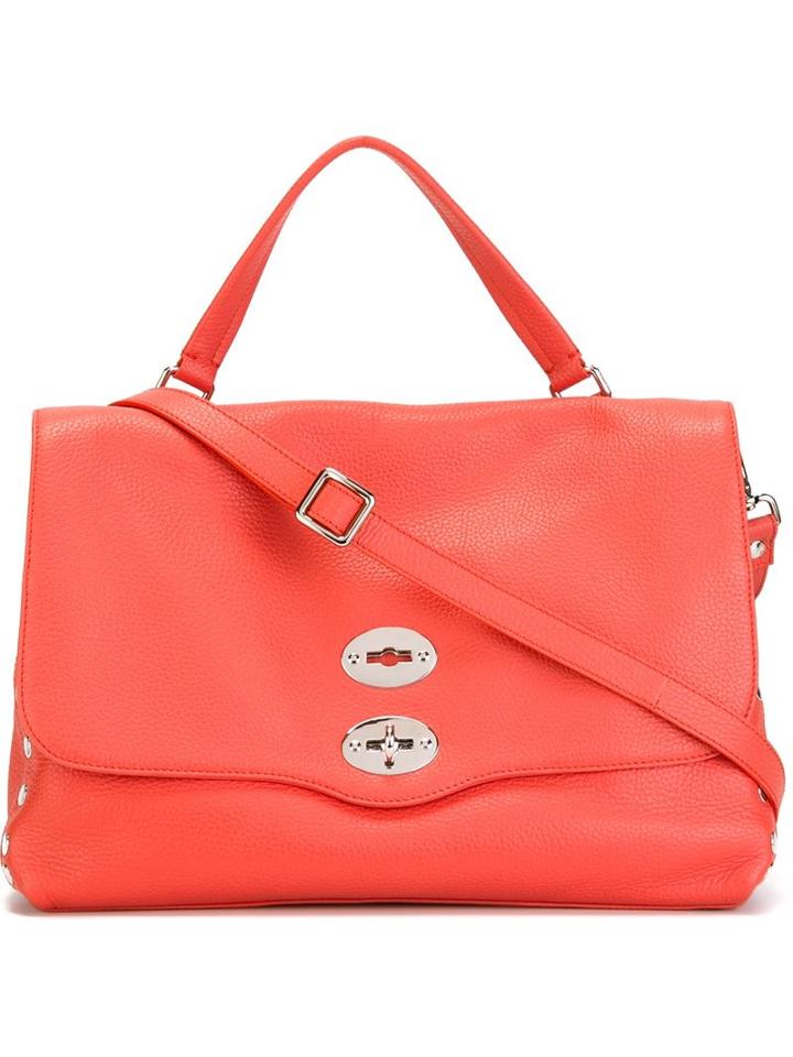 Zanellato Medium 'postina' Satchel, Women's, Yellow/orange, Calf Leather