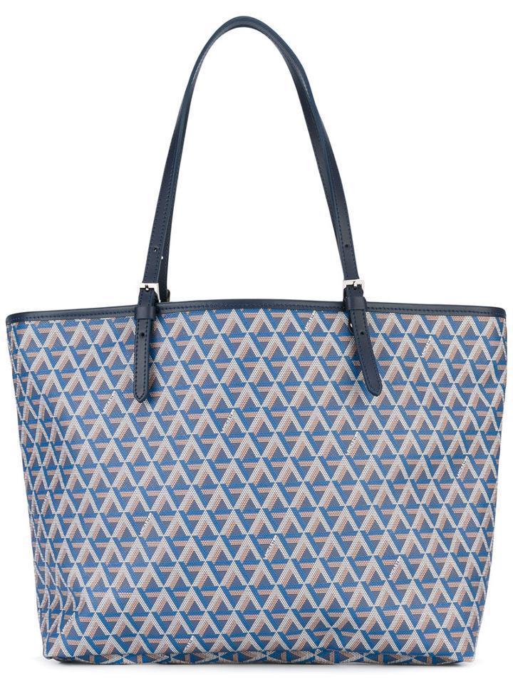 Ikon Tote - Women - Leather/polyurethane - One Size, Blue, Leather/polyurethane, Lancaster