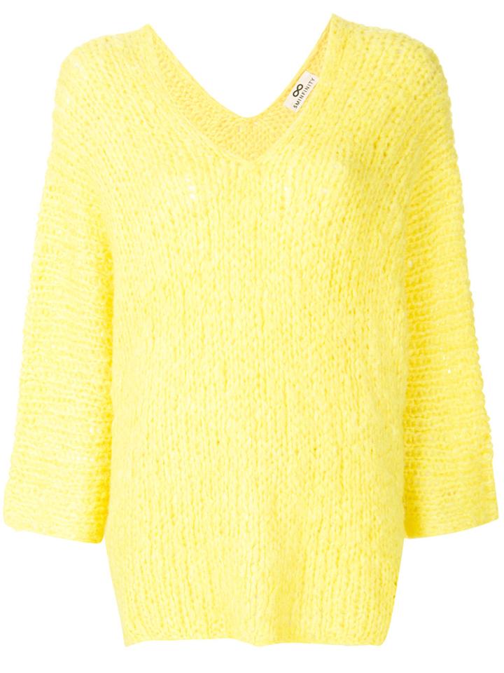 Sminfinity V-neck Sweater - Yellow & Orange