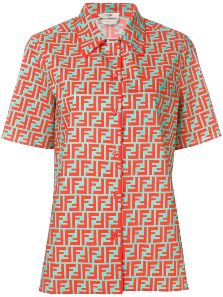 Fendi Monogram Print Shirt - Green
