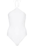 Oseree White Maillot Halterneck Swimsuit