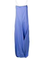 Jacquemus Nahil Draped Dress - Blue