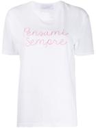 Giada Benincasa Pensami Sempre Embroidered T-shirt - White