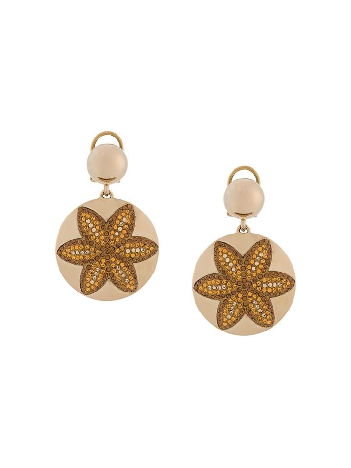 Atelier Swarovski Evil Eye Disc Earrings - Gold