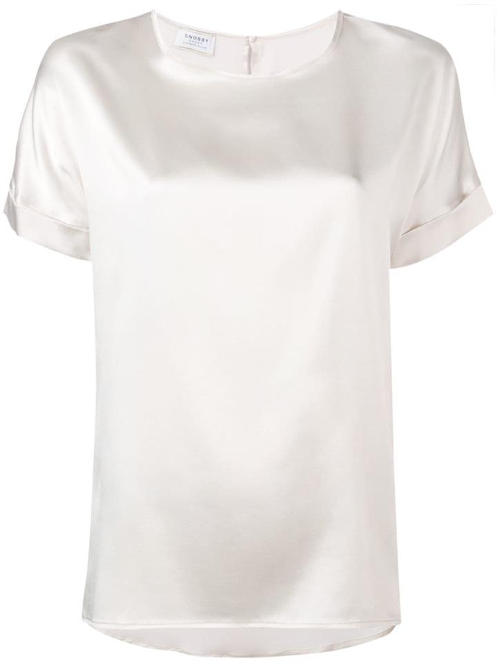 Snobby Sheep Turn Up Cuff T-shirt - Neutrals