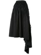 Marni Asymmetric Pleated Skirt - Black