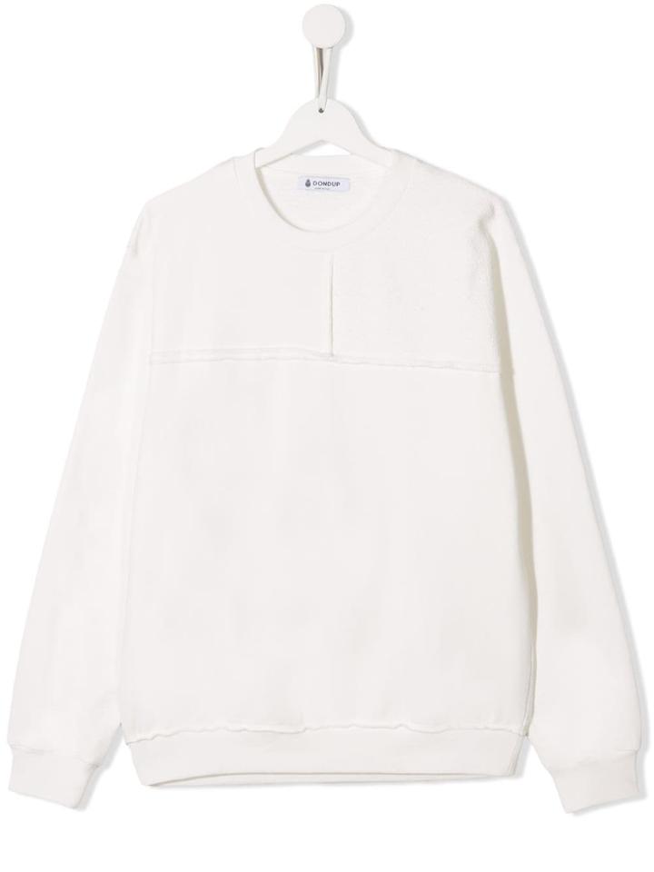 Dondup Kids Teen Logo Printed Sweatshirt - White
