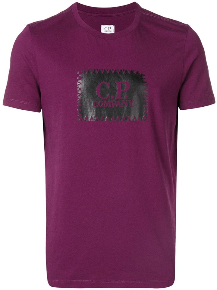 Cp Company Logo Print T-shirt - Pink & Purple