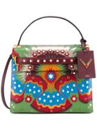 Valentino Valentino Garavani 'my Rockstud Star Stripes' Tote - Green