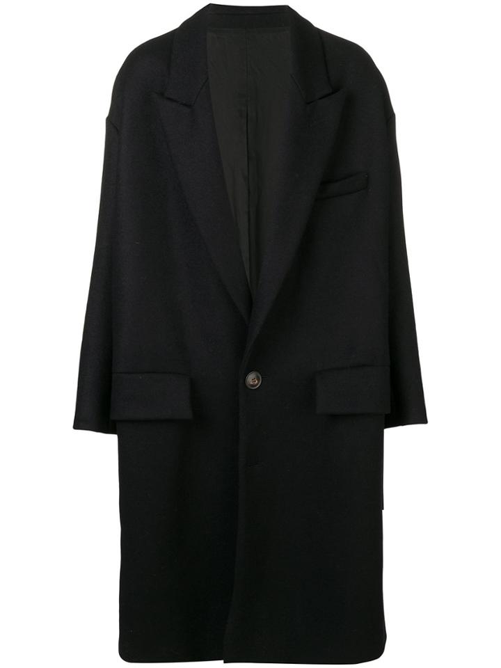 Ami Paris Oversize Two Buttons Coat - Blue