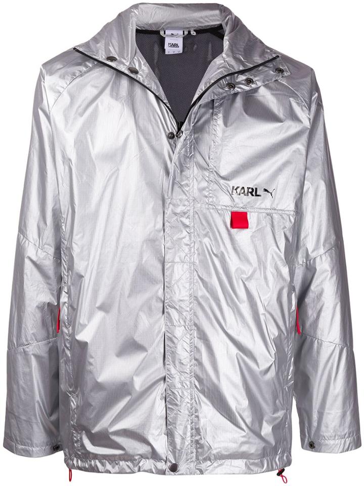 Karl Lagerfeld X Puma Windbreaker Jacket - Silver