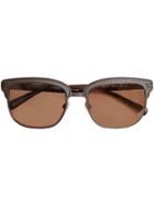 Burberry Textured Front Square Frame Sunglasses - Black
