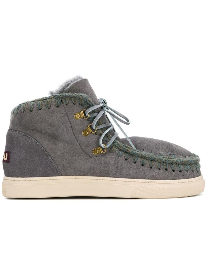 Mou Lace-up Eskimo Boots - Grey