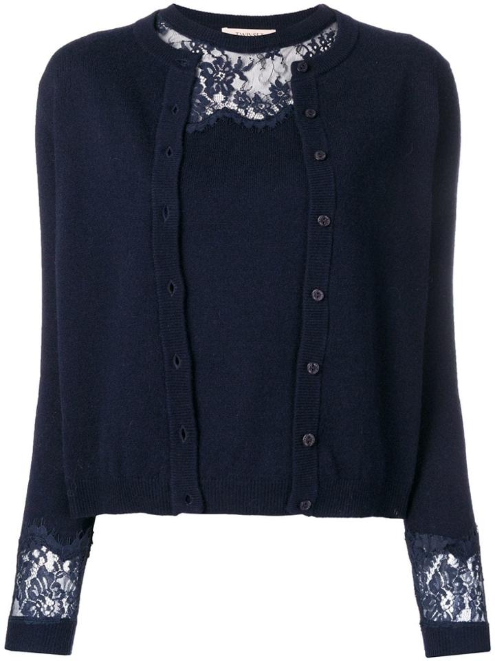 Twin-set Sweater And Cardigan Set - Blue