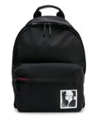 Karl Lagerfeld Sketch Logo Patch Backpack - Black