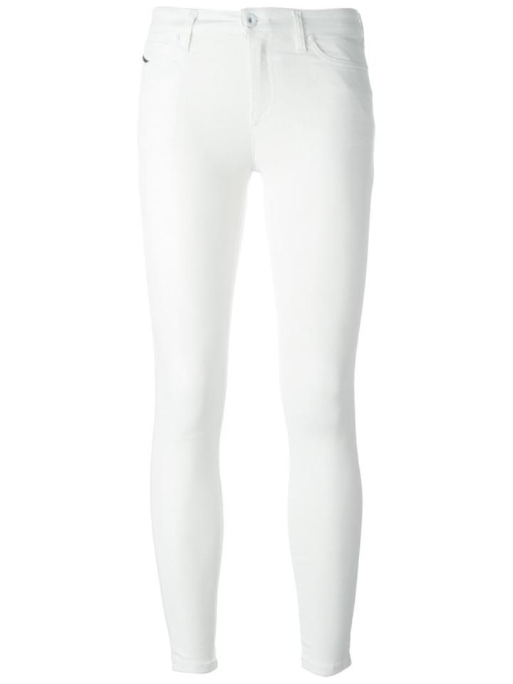 Diesel Black Gold Skinny Trousers, Women's, Size: 25, White, Cotton/polyester/spandex/elastane