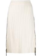 Jil Sander Ribbed Skirt - White