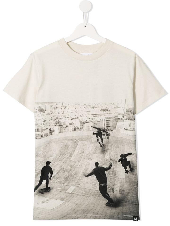 Molo Teen Skateboard Print T-shirt - White