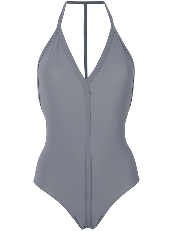 Rick Owens Halter T-bar Back Swimsuit - Grey