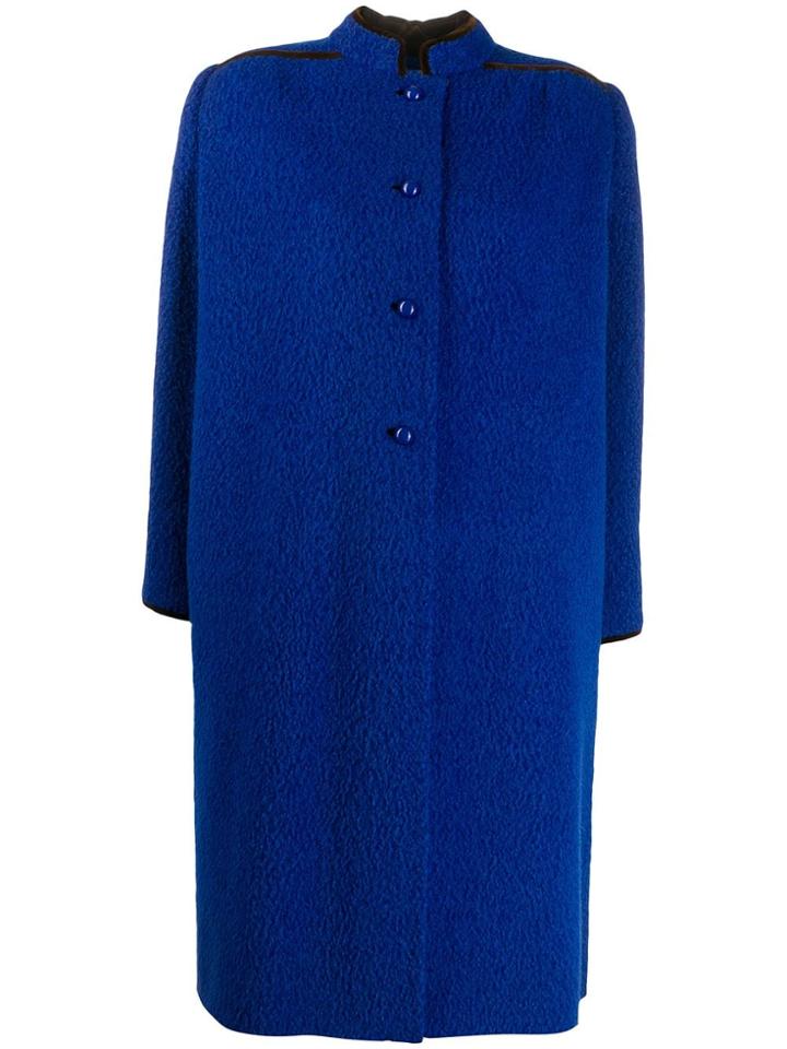 Valentino Pre-owned Single-breasted Tailored Coat - Blue
