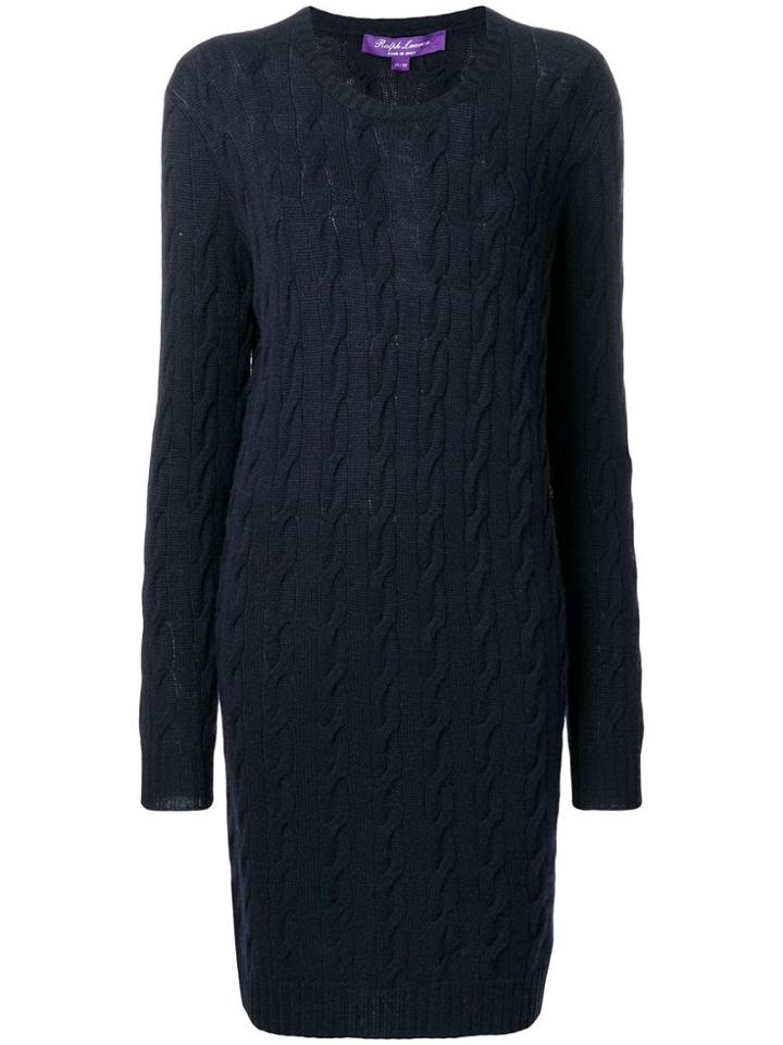 Ralph Lauren Collection Buttoned Sweater Dress - Blue