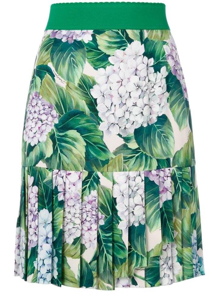 Dolce & Gabbana Pleated Hem Mini Skirt - Multicolour