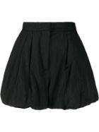 Msgm Fold Under Hem Shorts - Black