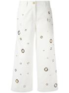 Kenzo Eyelet Cropped Jeans - White