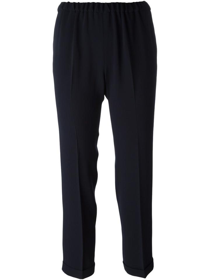 Alberto Biani Elasticated Waist Trousers - Black