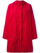 Issey Miyake Cauliflower Hooded Oversized Jacket, Women's, Red, Polyester/nylon