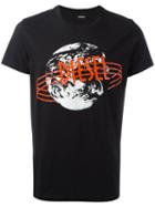 Diesel Retro Print T-shirt, Men's, Size: Medium, Black, Cotton