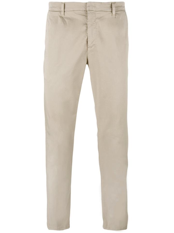 Paolo Pecora Regular Trousers, Men's, Size: 52, Nude/neutrals, Cotton/spandex/elastane