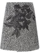 Ermanno Scervino Envelope Knit Skirt, Women's, Size: 44, Black, Polyester/wool/alpaca/polyamide