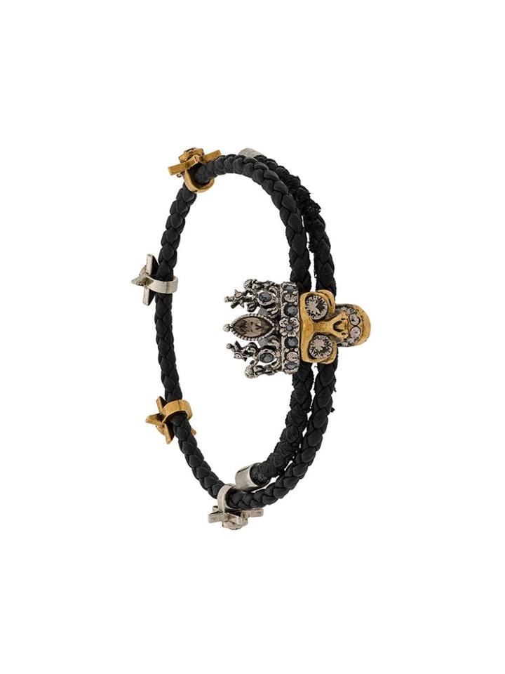 Alexander Mcqueen Skull Charm Bracelet - Black