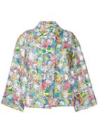 Ultràchic - Garbage Print Cropped Jacket - Women - Polyester - 42, Women's, Polyester