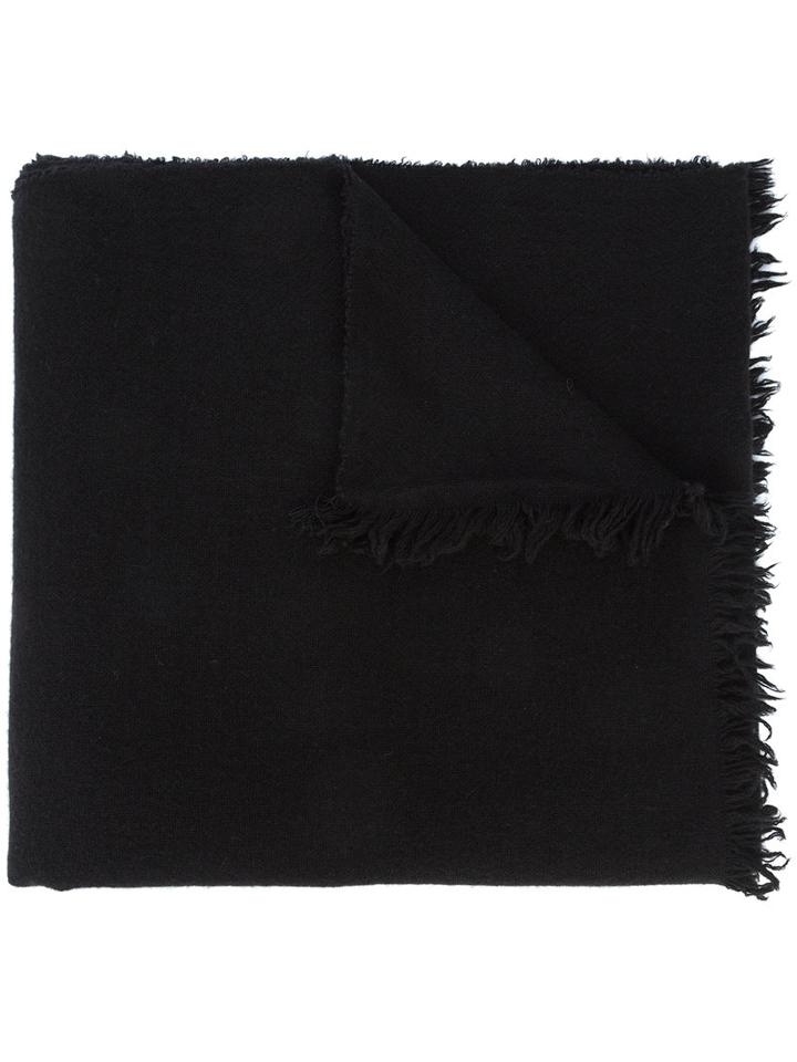 Rick Owens - Cashmere Pashmina - Unisex - Cashmere - One Size, Black, Cashmere