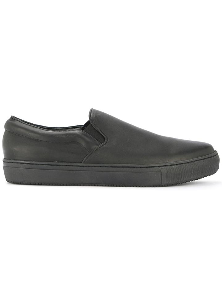 Kazuyuki Kumagai Plain Plimsolls - Black