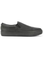 Kazuyuki Kumagai Plain Plimsolls - Black
