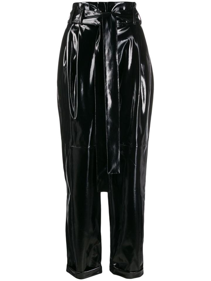 Amen Belted High Waisted Trousers - Black