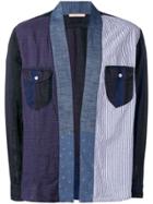 Ermanno Gallamini Patchwork Kimono Style Shirt - Blue