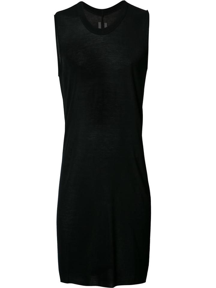 Rick Owens Long Length Tank Top, Men's, Size: Large, Black, Viscose/silk