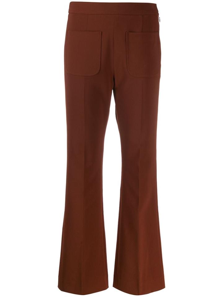 Sandro Paris Flared Trousers - Brown